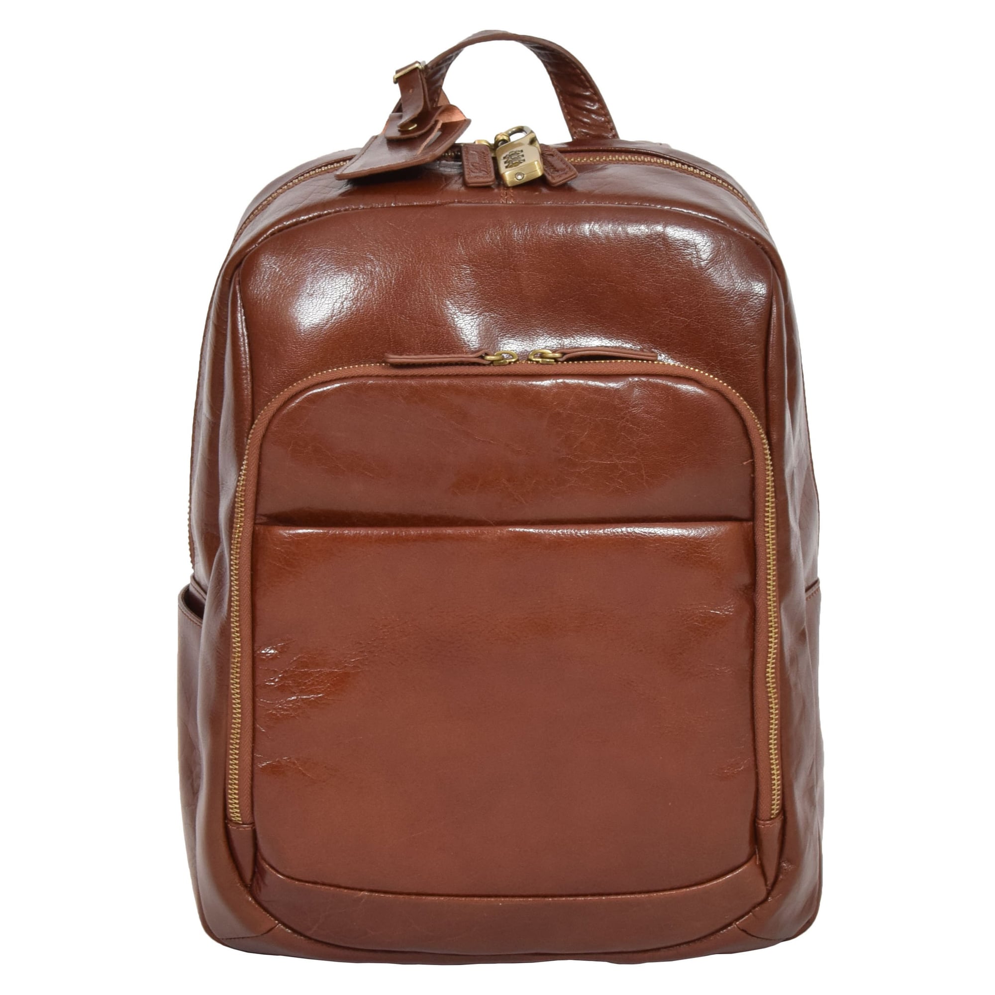 Exclusive Leather Backpack Organiser Rucksack Peru Tan